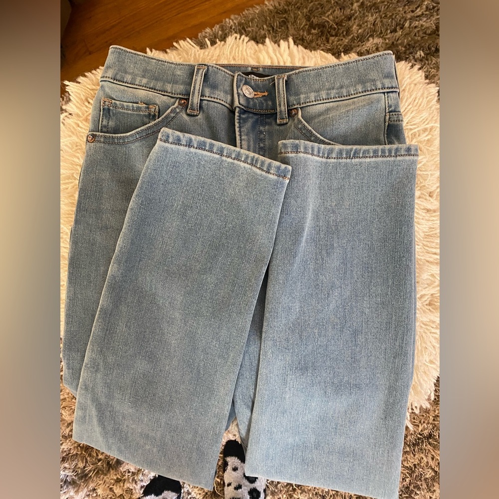 Express Slim Super High Rise Lightwash Jeans